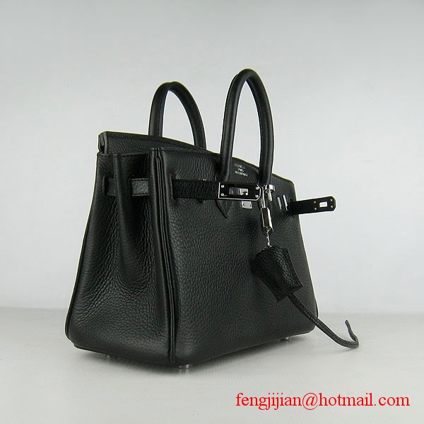Hermes Birkin 25cm Togo Leather Handbag 6068 Black Silver Palladium hardware Hermes Birkin 25cm Togo Leather Handbag 6068 Black Silver Palladium hardware