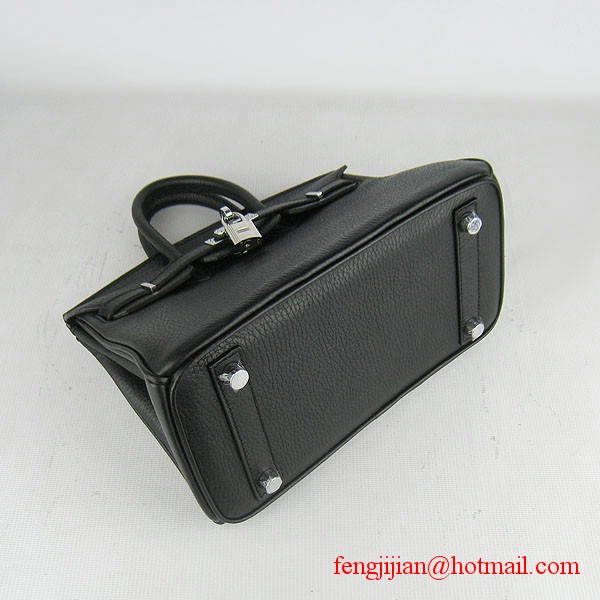 Hermes Birkin 25cm Togo Leather Handbag 6068 Black Silver Palladium hardware Hermes Birkin 25cm Togo Leather Handbag 6068 Black Silver Palladium hardware