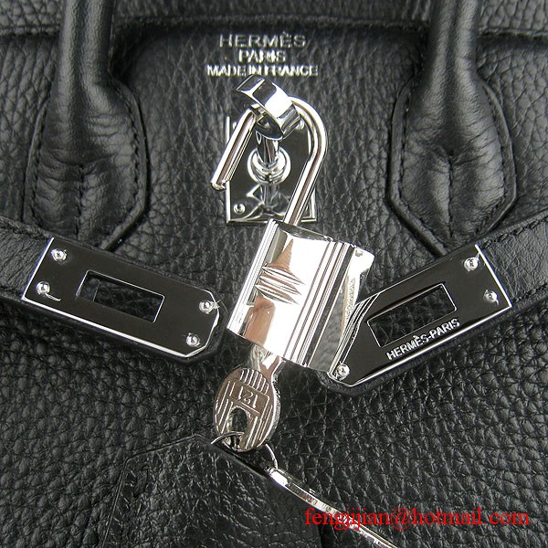 Hermes Birkin 25cm Togo Leather Handbag 6068 Black Silver Palladium hardware Hermes Birkin 25cm Togo Leather Handbag 6068 Black Silver Palladium hardware