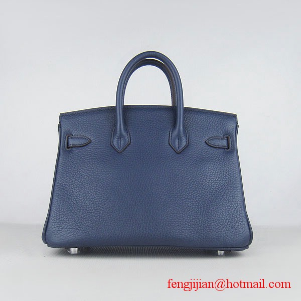 Hermes Birkin 25cm Togo Leather Handbag 6068 Dark Blue Silver Palladium hardware Hermes Birkin 25cm Togo Leather Handbag 6068 Dark Blue Silver Palladium hardware
