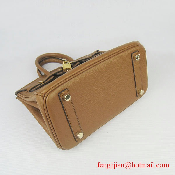 Hermes Birkin 25cm Embossed Leather Handbag 6068 Light Coffee Gold Palladium hardware Hermes Birkin 25cm Embossed Leather Handbag 6068 Light Coffee Gold Palladium hardware