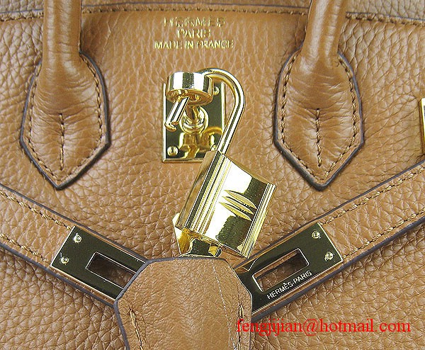 Hermes Birkin 25cm Embossed Leather Handbag 6068 Light Coffee Gold Palladium hardware Hermes Birkin 25cm Embossed Leather Handbag 6068 Light Coffee Gold Palladium hardware