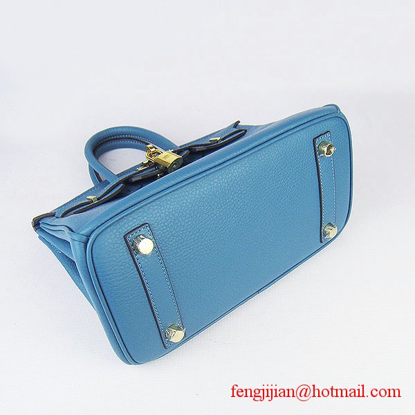 Hermes Birkin 25cm Togo Leather Bag 6068 Blue Gold Palladium hardware Hermes Birkin 25cm Togo Leather Bag 6068 Blue Gold Palladium hardware