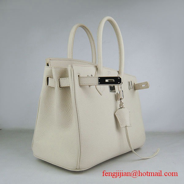 Hermes Birkin 30cm Togo Leather Bag Cream 6088 Hermes Birkin 30cm Togo Leather Bag Cream 6088