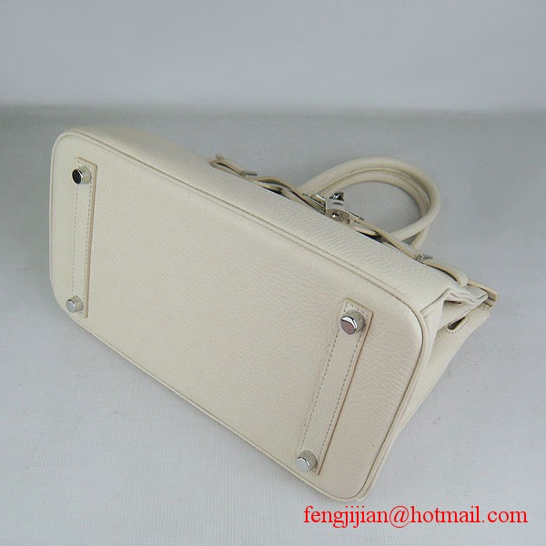 Hermes Birkin 30cm Togo Leather Bag Cream 6088 Hermes Birkin 30cm Togo Leather Bag Cream 6088