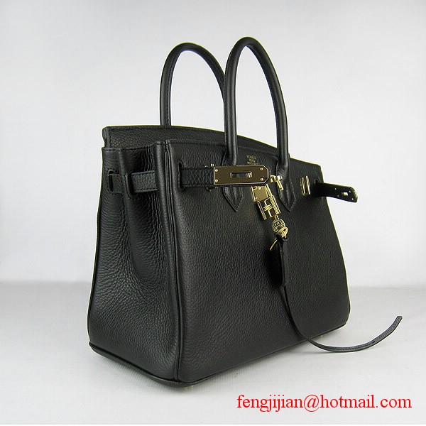 Hermes Birkin 30cm Togo Leather Bag Black 6088 Hermes Birkin 30cm Togo Leather Bag Black 6088