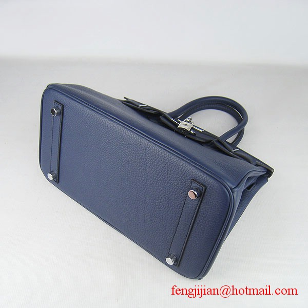 Hermes Birkin 30cm Togo Leather Bag Dark Blue 6088 Hermes Birkin 30cm Togo Leather Bag Dark Blue 6088