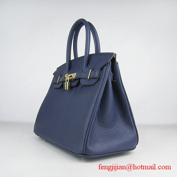 Hermes Birkin 30cm Togo Leather Bag Dark Blue 6088 Hermes Birkin 30cm Togo Leather Bag Dark Blue 6088