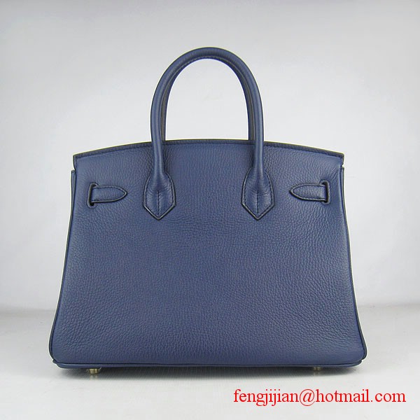 Hermes Birkin 30cm Togo Leather Bag Dark Blue 6088 Hermes Birkin 30cm Togo Leather Bag Dark Blue 6088