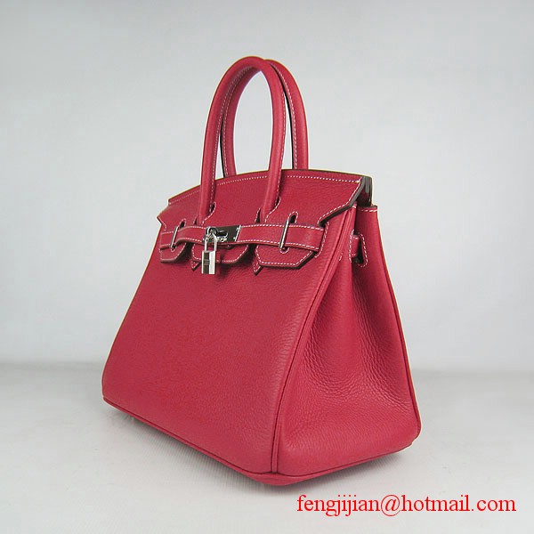 Hermes Birkin 30cm Togo Leather Bag Red 6088 Hermes Birkin 30cm Togo Leather Bag Red 6088
