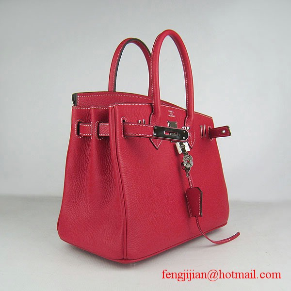 Hermes Birkin 30cm Togo Leather Bag Red 6088 Hermes Birkin 30cm Togo Leather Bag Red 6088