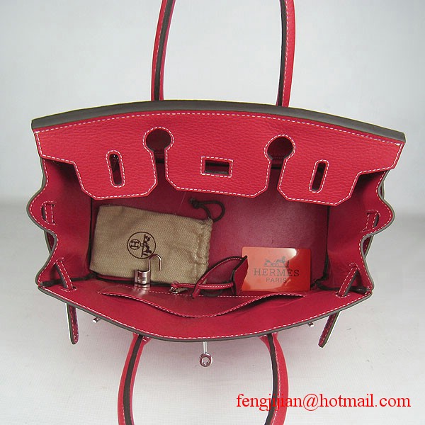 Hermes Birkin 30cm Togo Leather Bag Red 6088 Hermes Birkin 30cm Togo Leather Bag Red 6088