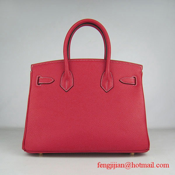 Hermes Birkin 30cm Togo Leather Bag Red 6088 Hermes Birkin 30cm Togo Leather Bag Red 6088
