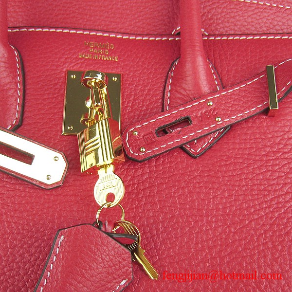Hermes Birkin 30cm Togo Leather Bag Red 6088 Hermes Birkin 30cm Togo Leather Bag Red 6088