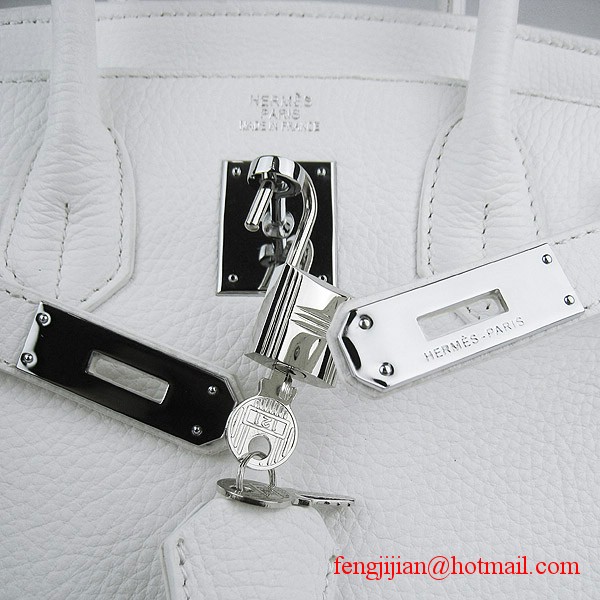 Hermes Birkin 30cm Togo Leather Bag White 6088 Hermes Birkin 30cm Togo Leather Bag White 6088