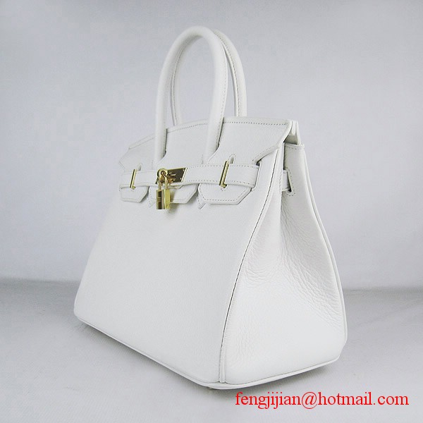 Hermes Birkin 30cm Togo Leather Bag White 6088 Hermes Birkin 30cm Togo Leather Bag White 6088