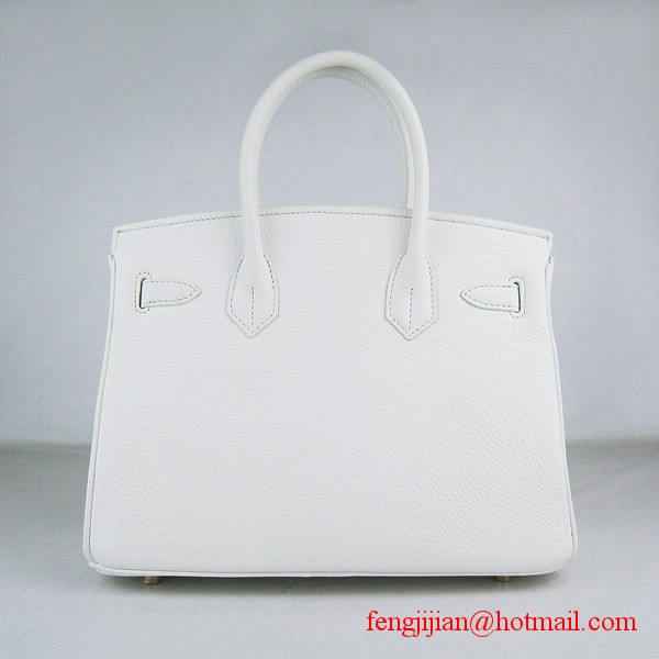 Hermes Birkin 30cm Togo Leather Bag White 6088 Hermes Birkin 30cm Togo Leather Bag White 6088