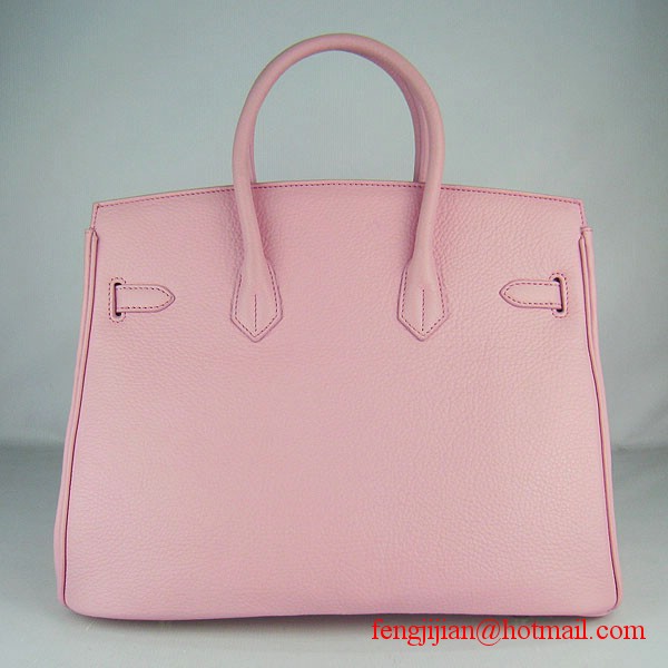 Hermes 35cm Embossed Veins Leather Bag Pink 6089 Silver Hardware Hermes 35cm Embossed Veins Leather Bag Pink 6089 Silver Hardware