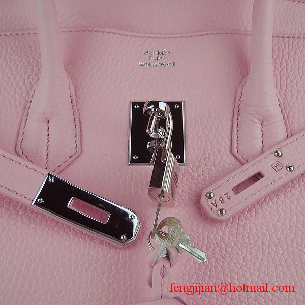 Hermes 35cm Embossed Veins Leather Bag Pink 6089 Silver Hardware Hermes 35cm Embossed Veins Leather Bag Pink 6089 Silver Hardware