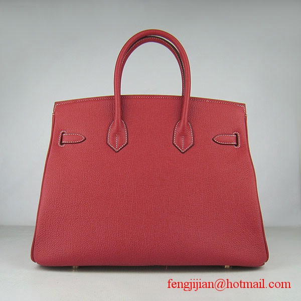 Hermes Birkin 35cm Tendon Veins Leather Bag Red Gold Hardware Hermes Birkin 35cm Tendon Veins Leather Bag Red Gold Hardware