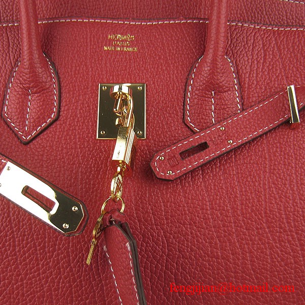 Hermes Birkin 35cm Tendon Veins Leather Bag Red Gold Hardware Hermes Birkin 35cm Tendon Veins Leather Bag Red Gold Hardware