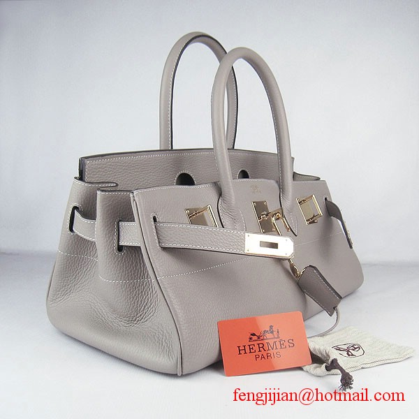 Hermes Birkin 42cm Togo Leather Bag 6109 Grey gold padlock Hermes Birkin 42cm Togo Leather Bag 6109 Grey gold padlock