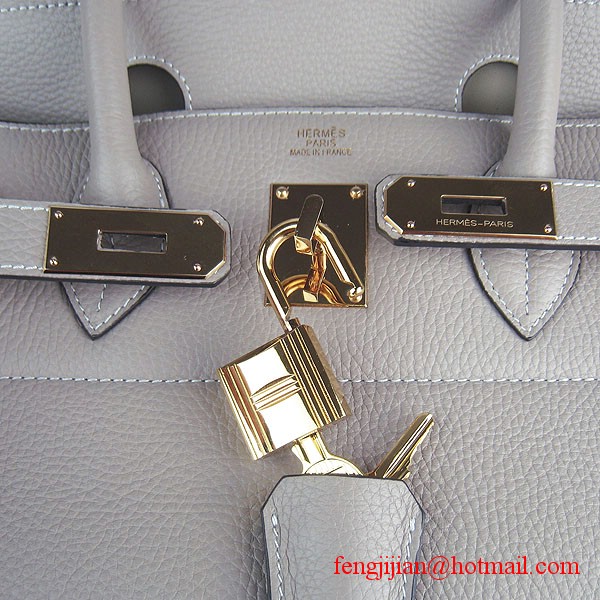 Hermes Birkin 42cm Togo Leather Bag 6109 Grey gold padlock Hermes Birkin 42cm Togo Leather Bag 6109 Grey gold padlock
