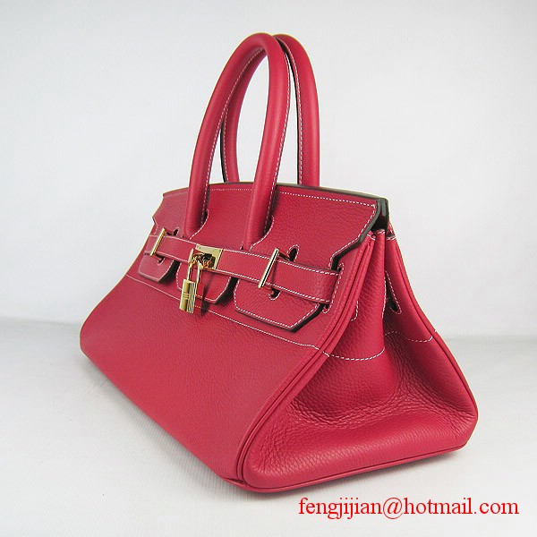 Hermes Birkin 42cm Togo Leather Bag 6109 Red gold padlock Hermes Birkin 42cm Togo Leather Bag 6109 Red gold padlock