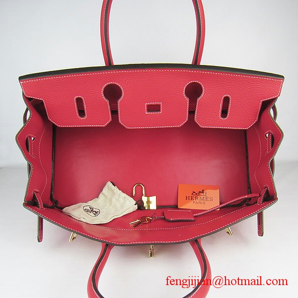 Hermes Birkin 42cm Togo Leather Bag 6109 Red gold padlock Hermes Birkin 42cm Togo Leather Bag 6109 Red gold padlock