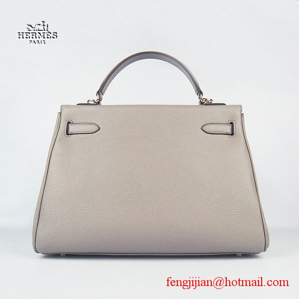 Hermes Kelly 32cm Togo Leather Bag Grey 6108 Hermes Kelly 32cm Togo Leather Bag Grey 6108