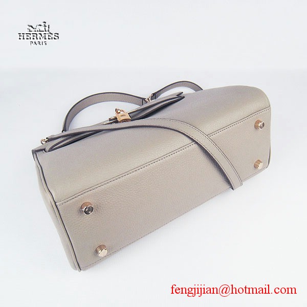 Hermes Kelly 32cm Togo Leather Bag Grey 6108 Hermes Kelly 32cm Togo Leather Bag Grey 6108