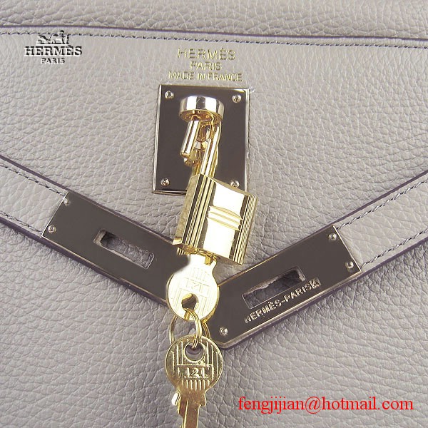 Hermes Kelly 32cm Togo Leather Bag Grey 6108 Hermes Kelly 32cm Togo Leather Bag Grey 6108