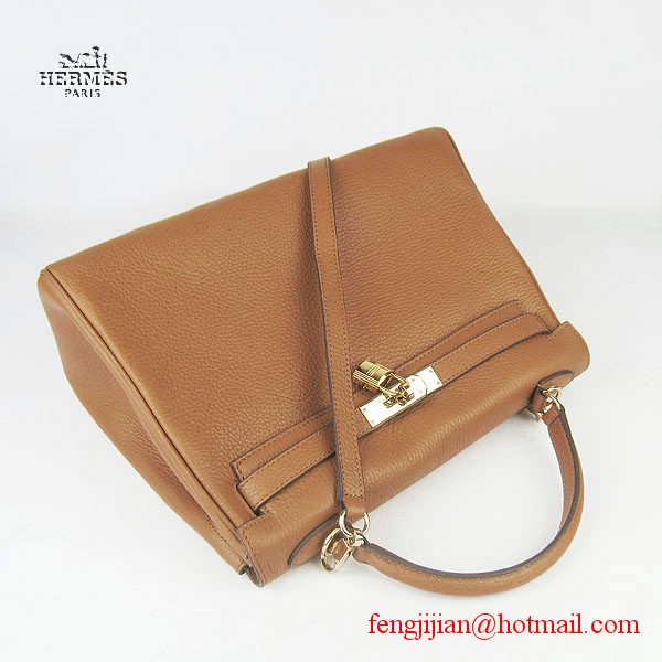 Hermes Kelly 32cm Togo Leather Bag Light Coffee 6108 Gold Hardware Hermes Kelly 32cm Togo Leather Bag Light Coffee 6108 Gold Hardware