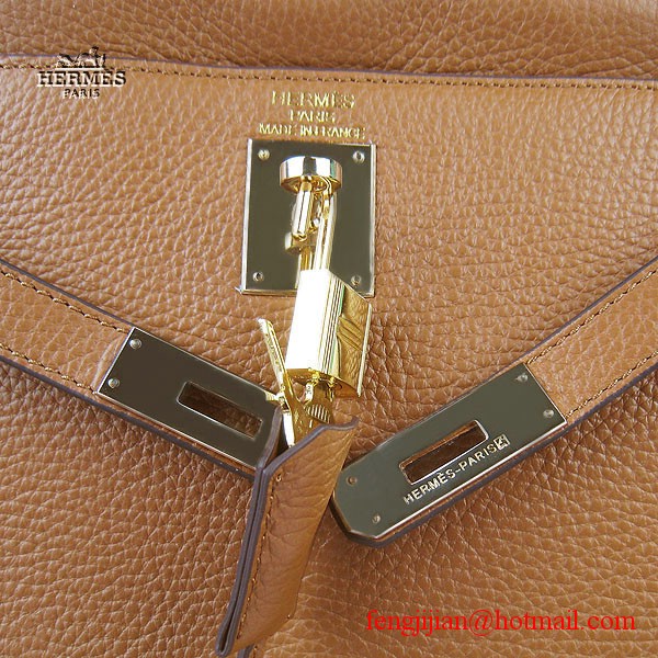 Hermes Kelly 32cm Togo Leather Bag Light Coffee 6108 Gold Hardware Hermes Kelly 32cm Togo Leather Bag Light Coffee 6108 Gold Hardware