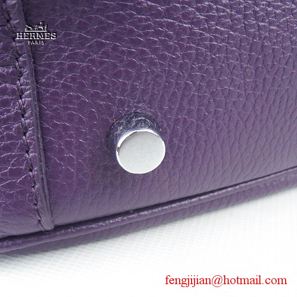 Hermes Women Shoulder Bag Light Purple 6208 Hermes Women Shoulder Bag Light Purple 6208