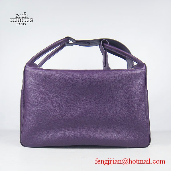 Hermes Women Shoulder Bag Light Purple 6208 Hermes Women Shoulder Bag Light Purple 6208