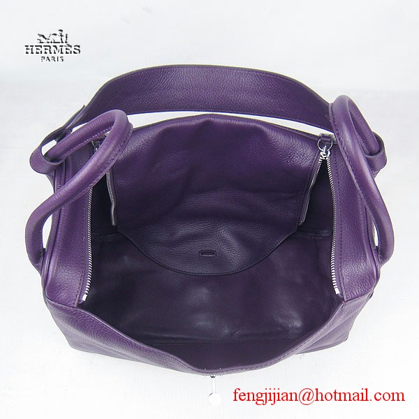 Hermes Women Shoulder Bag Light Purple 6208 Hermes Women Shoulder Bag Light Purple 6208
