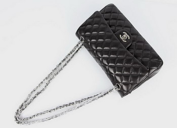 Chanel 2.55 Quilted Flap Handbag A1112 Black with Silver Hardware Chanel 2.55 Quilted Flap Handbag A1112 Black with Silver Hardware