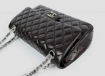 Chanel 2.55 Quilted Flap Handbag A1112 Black with Silver Hardware Chanel 2.55 Quilted Flap Handbag A1112 Black with Silver Hardware